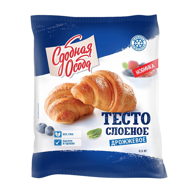 Тесто Сдобная Особа Слоеное Дрожжевое 500г