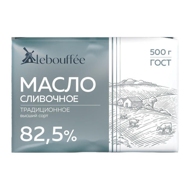 Масло Сливочное Lebouffee Традиционное 82,5% 180г