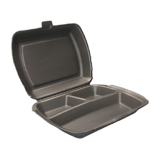 Ланч Бокс-3 Черный Протэк 249*207*61мм 100шт