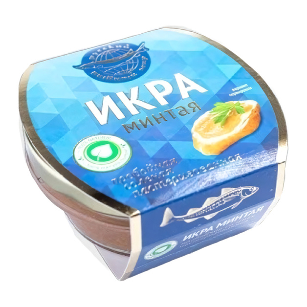 Икра Минтая Русский Рыбный Мир Пробойная Соленая 100г Стекло