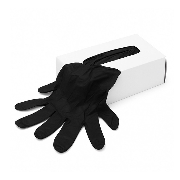 Перчатки Виниловые Неопудренные Черные р.M 100шт