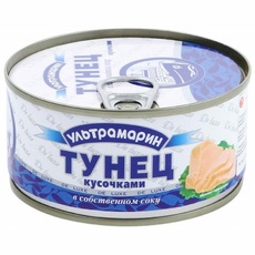 Тунец кусочками «Ультрамарин» - 185 г