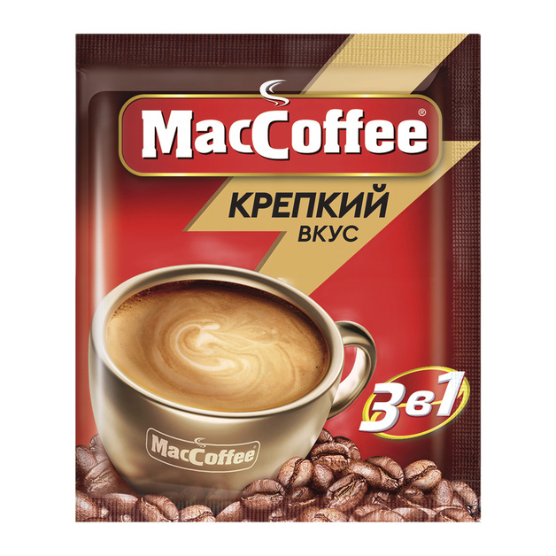 Кофе Растворимый MacCoffee Крепкий 3в1 50*18г