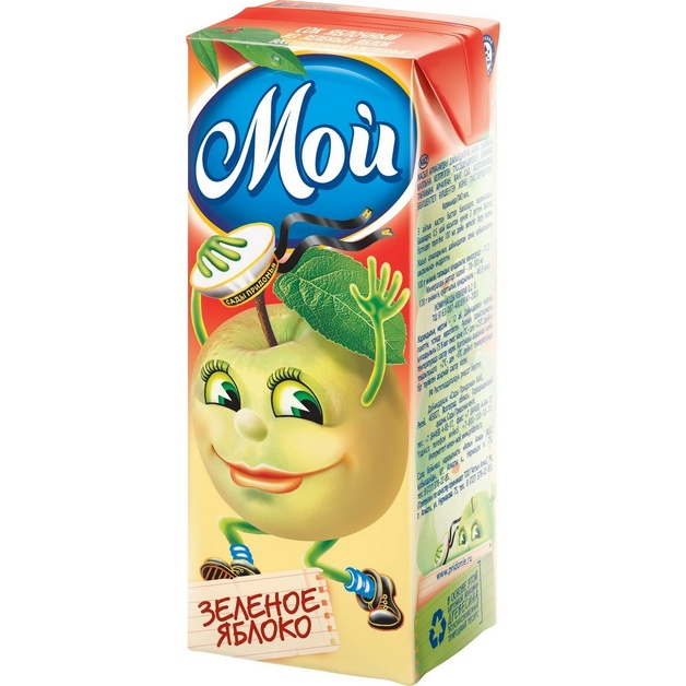 Сок Мой яблочный из зеленых яблок 0,2 л