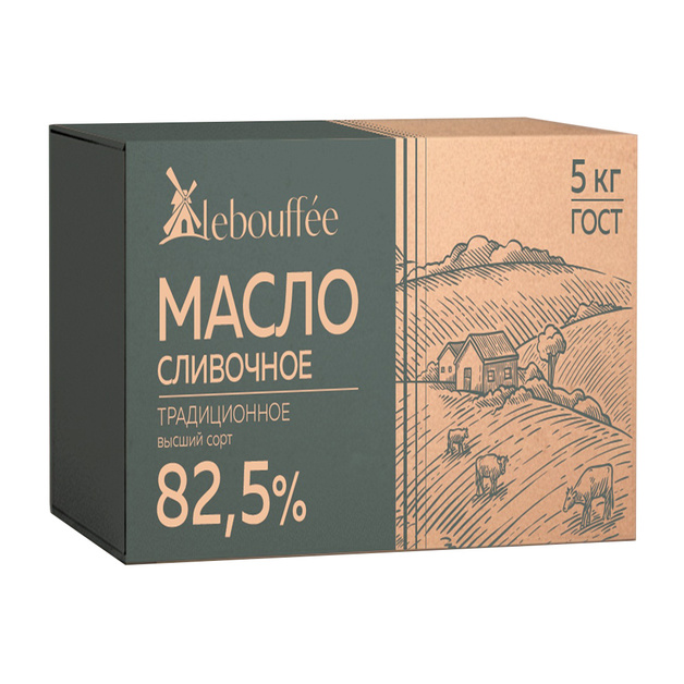 Масло Сливочное Lebouffee Традиционное Гофрокороб 82,5% 5кг