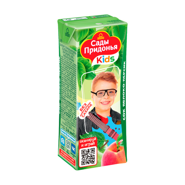 Сок Сады Придонья Яблоко-Персик 200мл