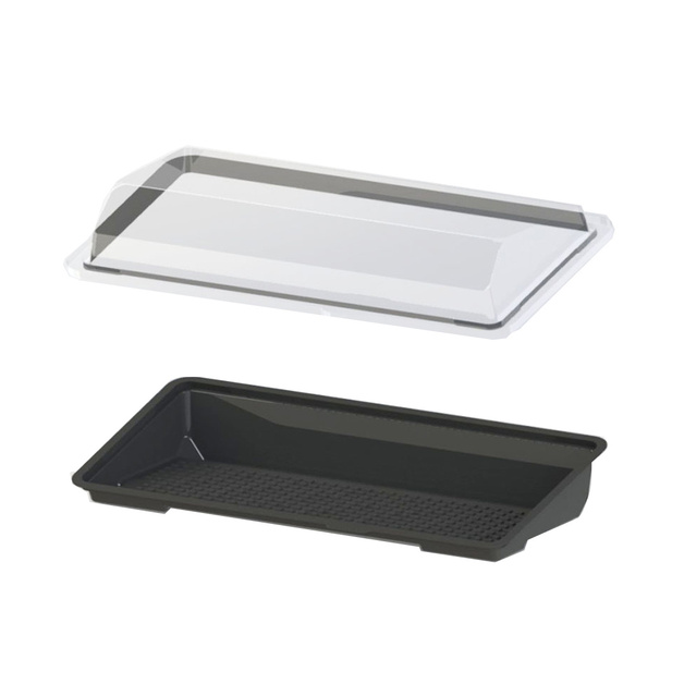 Контейнер для суши дно чёрное 222x107x45 Кд-301