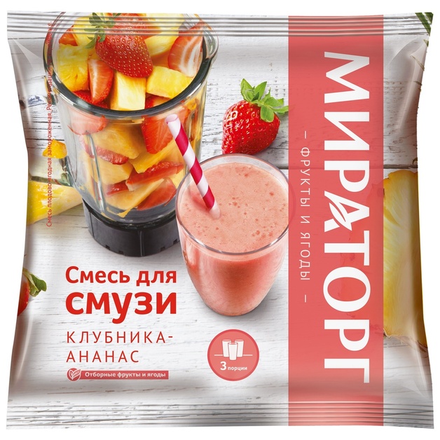 Смесь для Смузи клубника-ананас 300 гр