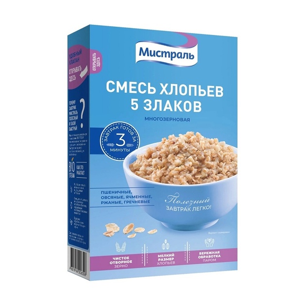 Смесь Хлопьев Мистраль 5 Злаков 400г