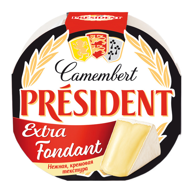 Сыр President Camembert Extra Fondant с Белой Плесенью 60% 125г