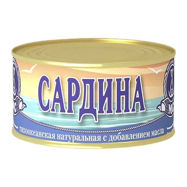 Сардина Морское Содружество Натуральная с Маслом 240г
