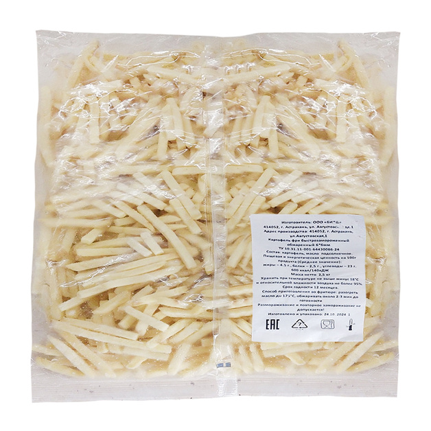 Картофель Фри Astrafry 6мм 2,5кг