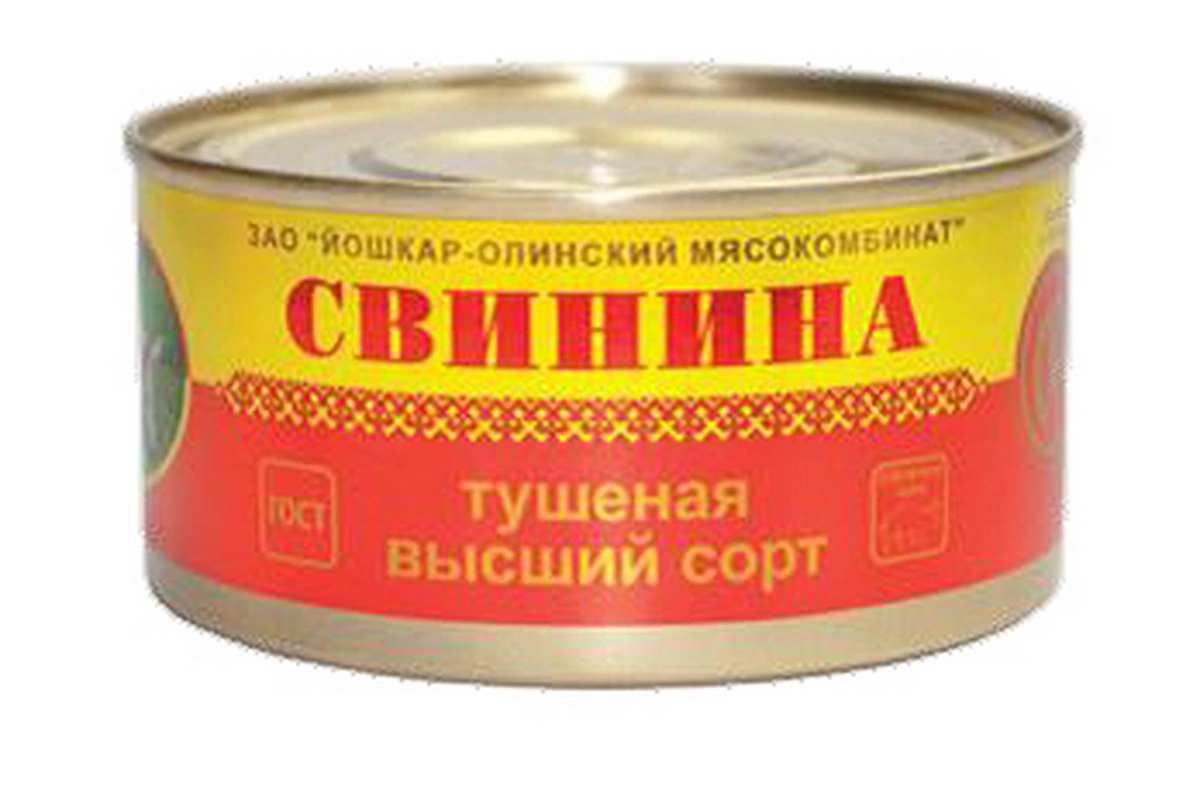 Купить Свинина тушеная в/с ГОСТ Йошкар-Ола Россия 325 г с доставкой в Москве