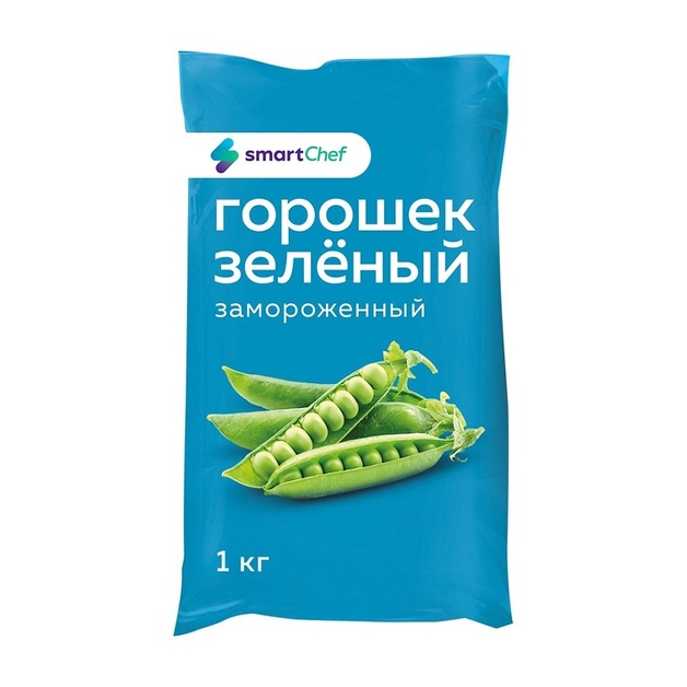 Горошек Зеленый Smart Chef Замороженный 1кг
