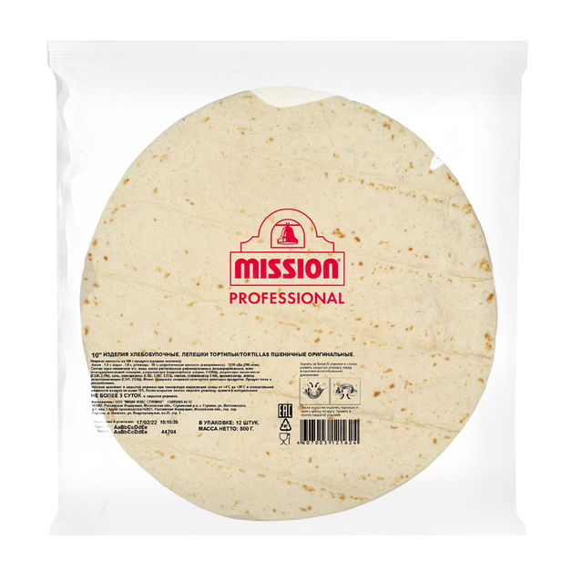 Тортилья Пшеничная Mission Professional Оригинальная 25см 800г