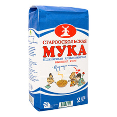 Мука пшеничная хлебопекарная Старооскольская - 2 кг