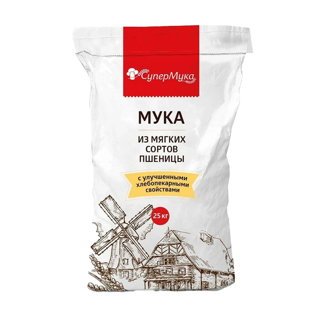 Мука Пшеничная СуперМука Цельнозерновая 25кг