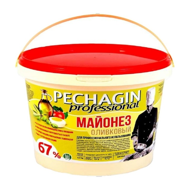 Майонез Pechagin Professional Оливковый 67% 940мл/880г