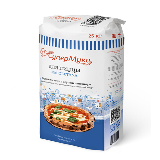 Мука пшеничная для неаполитанской пиццы NAPOLETANA «СуперМука» ~ 25 кг
