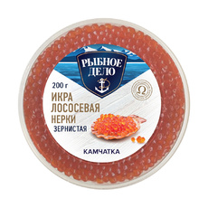 Икра Лососевая Нерки Рыбное Дело Зернистая 200г