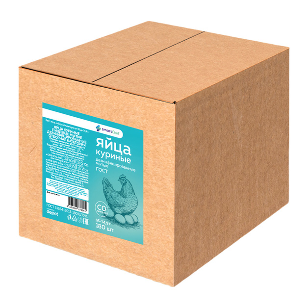Яйцо Куриное Smart Chef Дезинфицированное Мытое C0 180шт