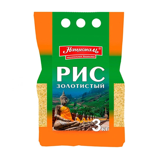 Рис Националь Золотистый 3кг