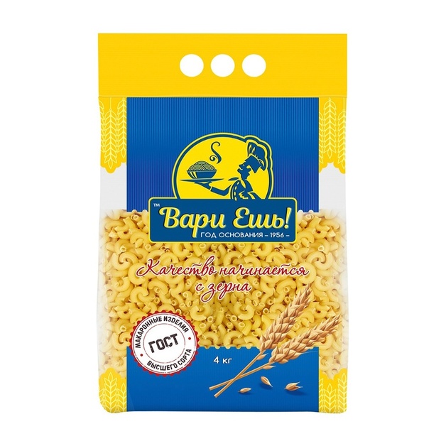 Макаронные Изделия Вари Ешь Рожки Рифленые Группа Б 4кг