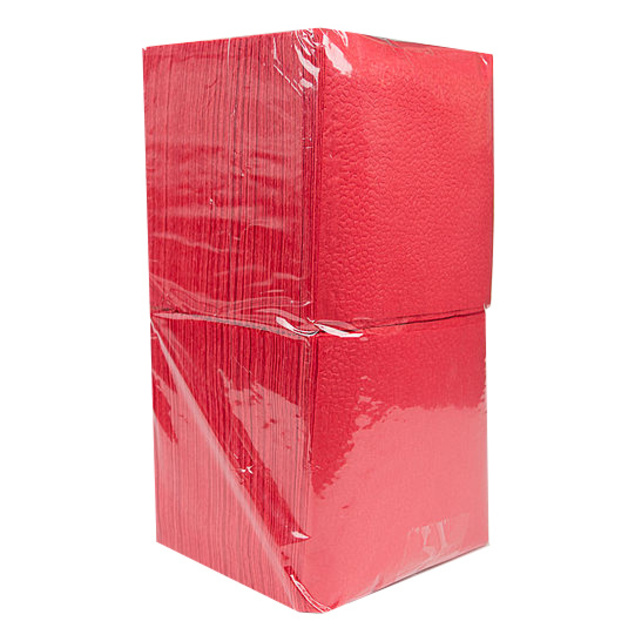 Салфетки красные 24х24 см 1-слойные - 400 листов