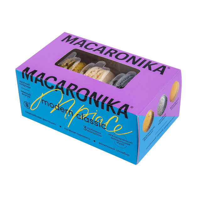 Набор Пирожных Макарон Macaronika Классик 3*16г