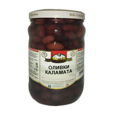 Оливки Каламата Bella Contadina с Косточкой 1,7л Сух. Вес 950г