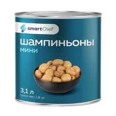 Шампиньоны Мини Smart Chef Целые Xixia Songlin Guye 3,1л Сух. Вес 1,8кг