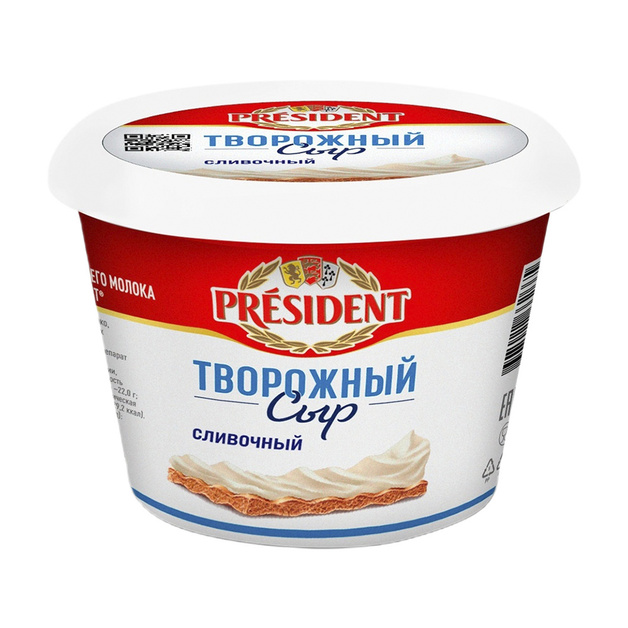 Сыр President Творожный Сливочный 56% 140г