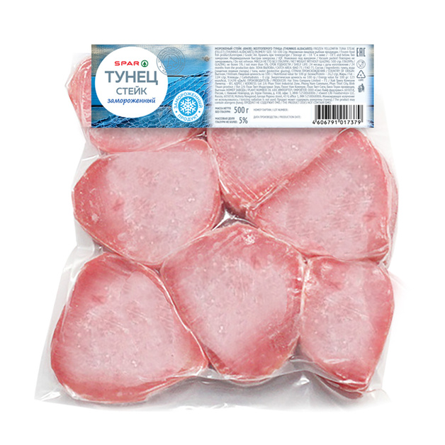 Стейк Тунца SPAR Замороженный Вьетнам 500г
