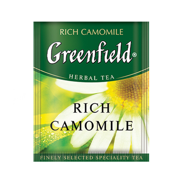 Чай вкус сушёных яблок и ромашки Rich Camomile «Greenfield» - 100 пак*1,5 г