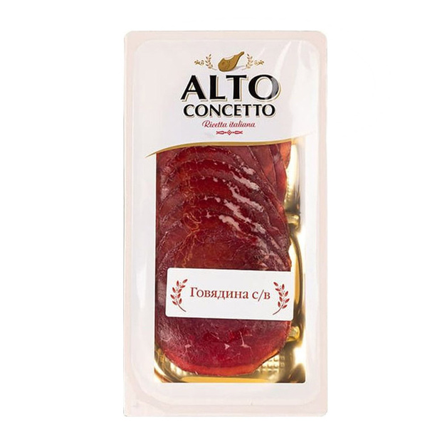 Говядина Сыровяленая Alto Сoncetto Брезаола Нарезка 100г