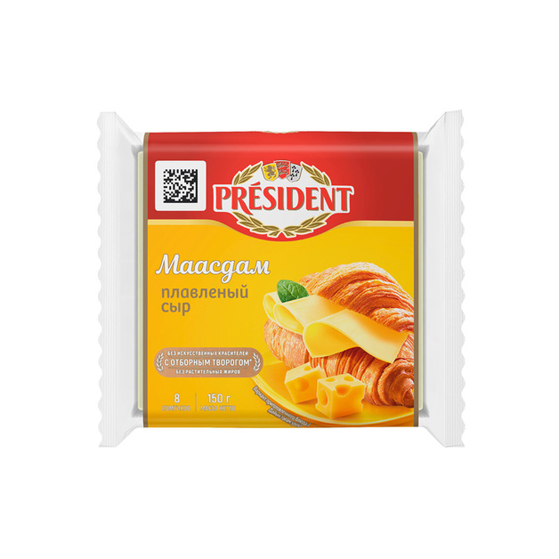 Сыр Плавленый President Маасдам Ломтевой 40% 150г
