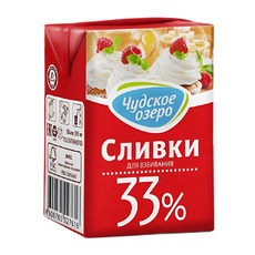 Сливки Чудское Озеро Крем для Взбивания 33% 200мл