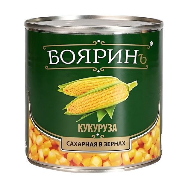 Кукуруза Бояринъ 2,65л Сухой Вес 1,8кг ж/б