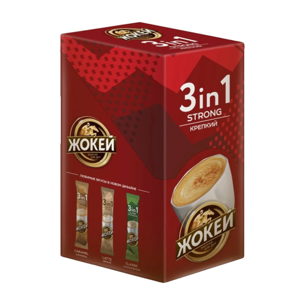 Кофе Растворимый Жокей Крепкий 3в1 50*12г