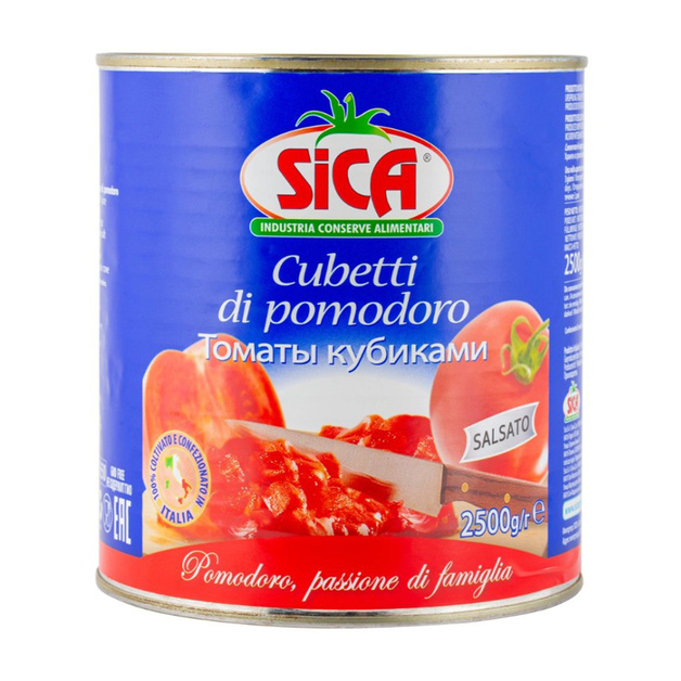 Томаты Sica Кубиками Италия 2,5кг