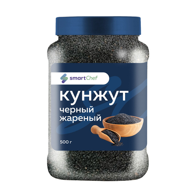 Кунжут Smart Chef Черный Жареный 500г