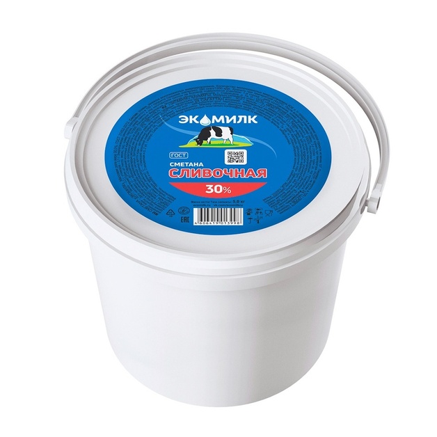 Сметана Экомилк Сливочная 30% 5кг