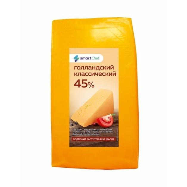 Продукт Сычужный Smart Chef Голландский ЗМЖ 45% 5кг