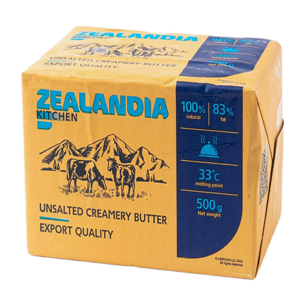 Масло Сливочное Zealandia Kitchen 83% 500г