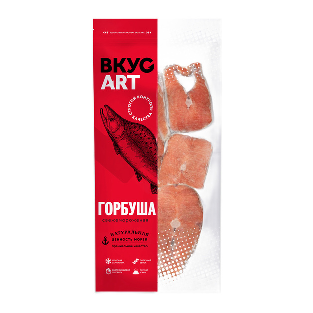 Стейк Горбуши Вкусарт Замороженный 400г