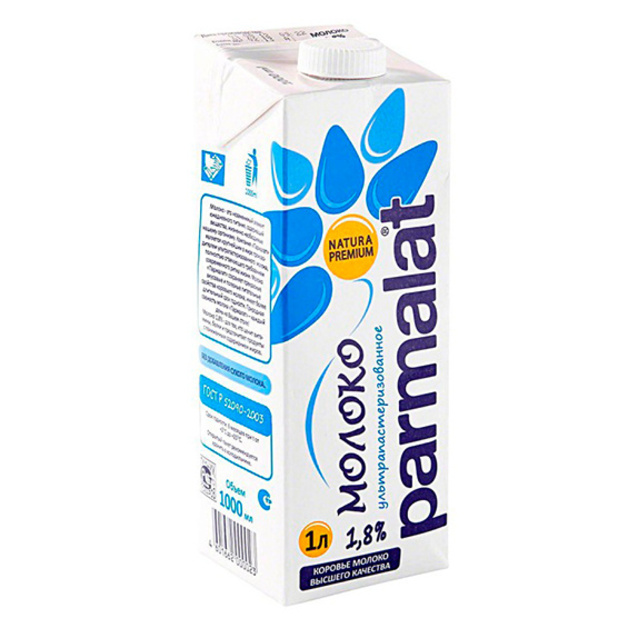 Молоко стерилизованное «Parmalat» 1,8% - 1 л