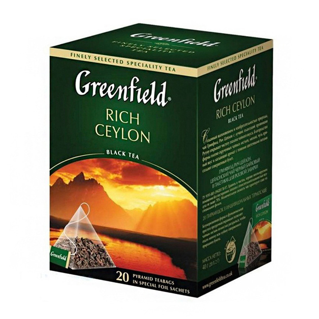 Чай Черный Greenfield Rich Ceylon 20 Пирамидок