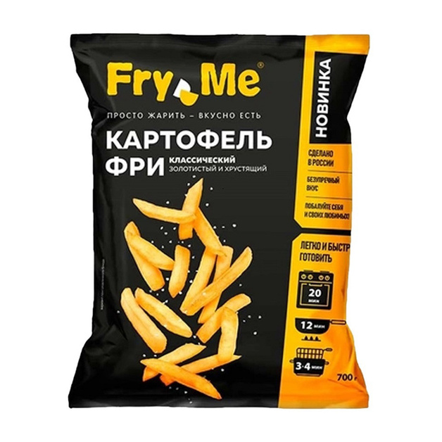 Картофель Фри Fry Me без Панировки Классический 9мм 700г