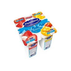 Йогуртный продукт Alpenland 2,5% клубника/персик-манго 95 гр