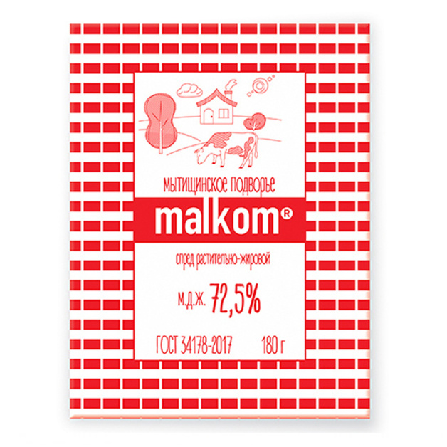 Спред растительно-жировой 72,5% «Malkom» - 180 г